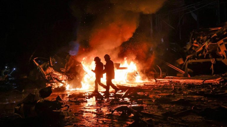 Serangan Dahsyat Guncang Ibu Kota Ukraina