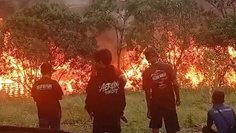 Kobaran Api Dahsyat Landa Bogor