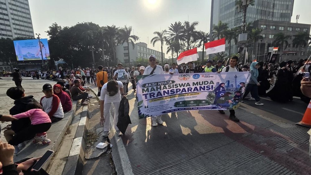 Mahasiswa Bikin Kejutan di CFD Bundaran HI