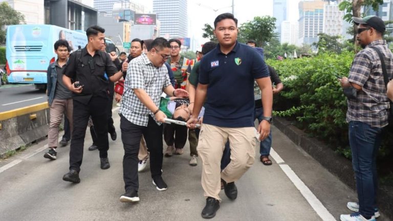 Mahasiswa UI Pingsan Saat Demo Polisi Bergerak Cepat